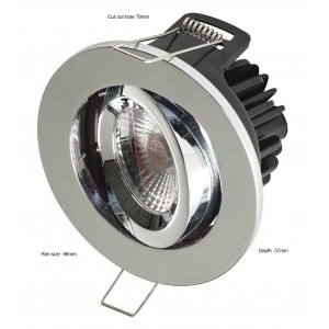 Tilt Fire Rated Downlight with Integrated LED